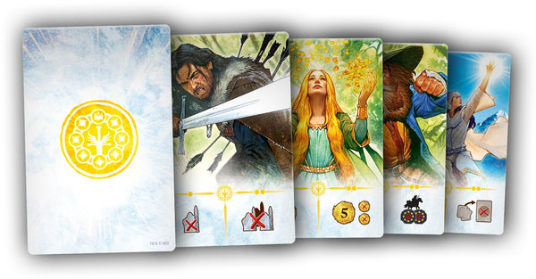 The Lord of the Rings: Duel for Middle-earth - Allies uitbreiding - de bondgenootkaarten van de Reisgenoten uitgewaaierd
