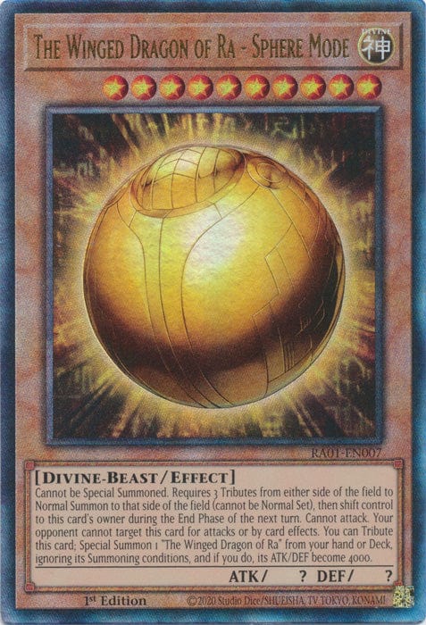 The Winged Dragon of Ra - Sphere Mode (PUR) - RA01-EN007 - Prismatic Ultimate Rare - 1st Edition