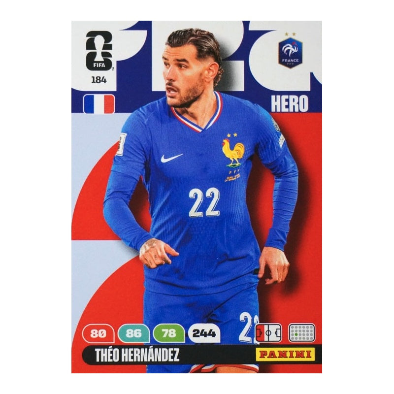 Théo Hernández Frankrijk Panini FIFA World Cup 2026 Adrenalyn XL Hero 184