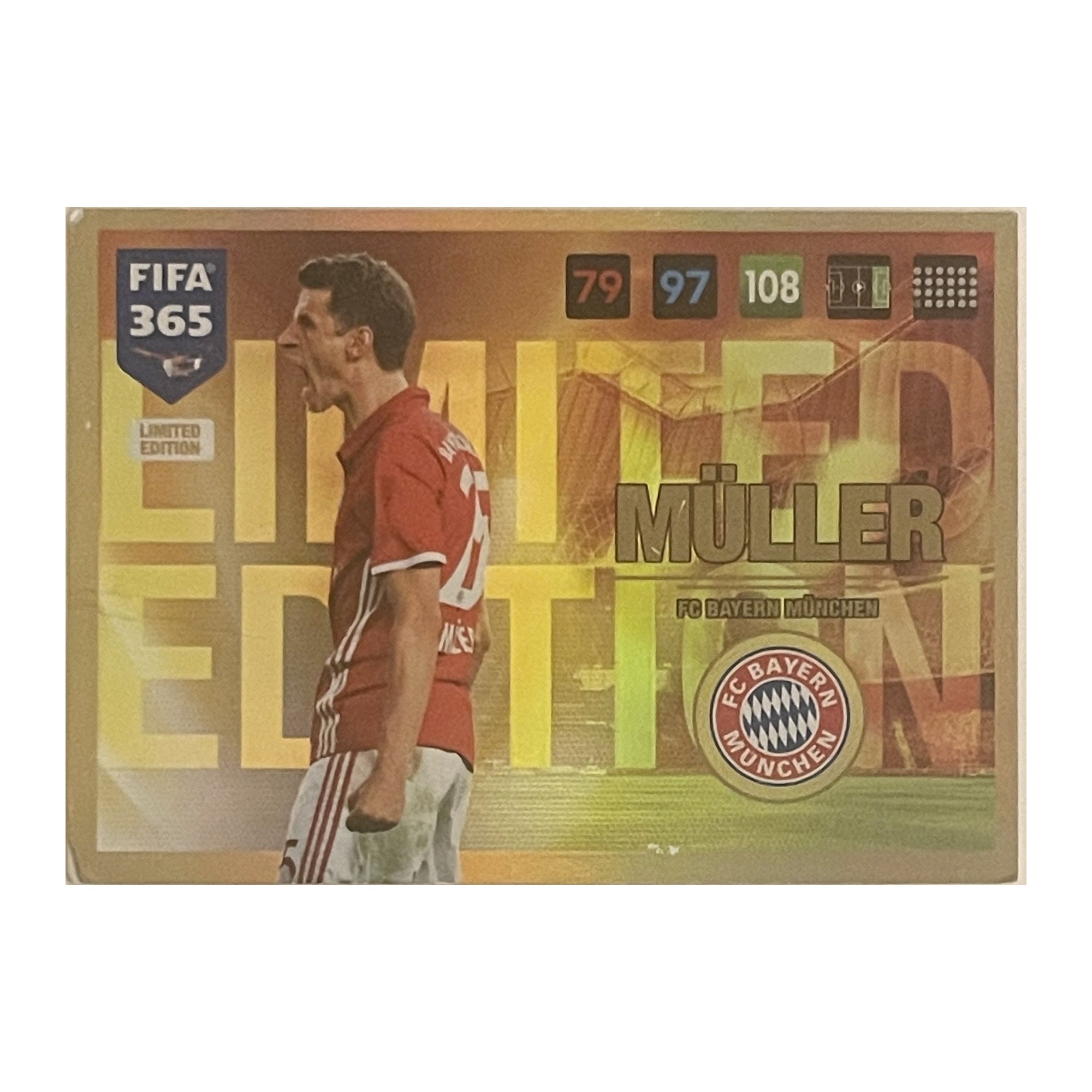 Thomas Müller - Panini Adrenalyn XL FIFA 365 2017 (Limited Edition) [NNO] - voetbalkaart voorkant