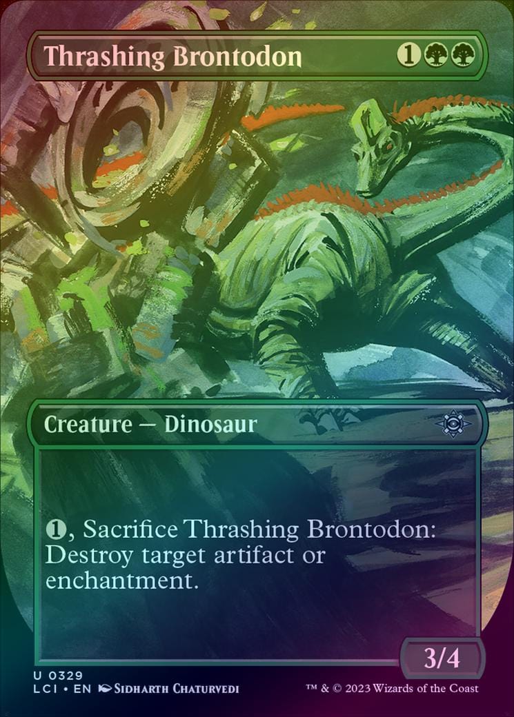 Thrashing Brontodon - Borderless (Foil) (LCI)