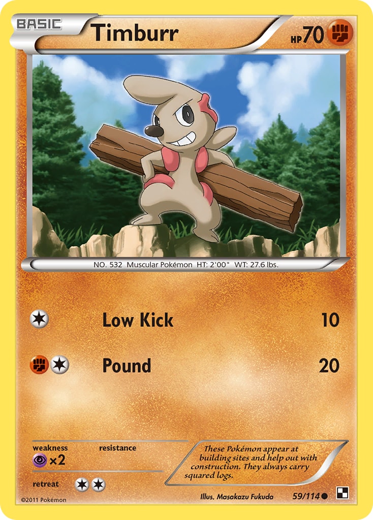 Timburr – Black & White 59 – Pokémon TCG single card | Lichcards Hoofdafbeelding