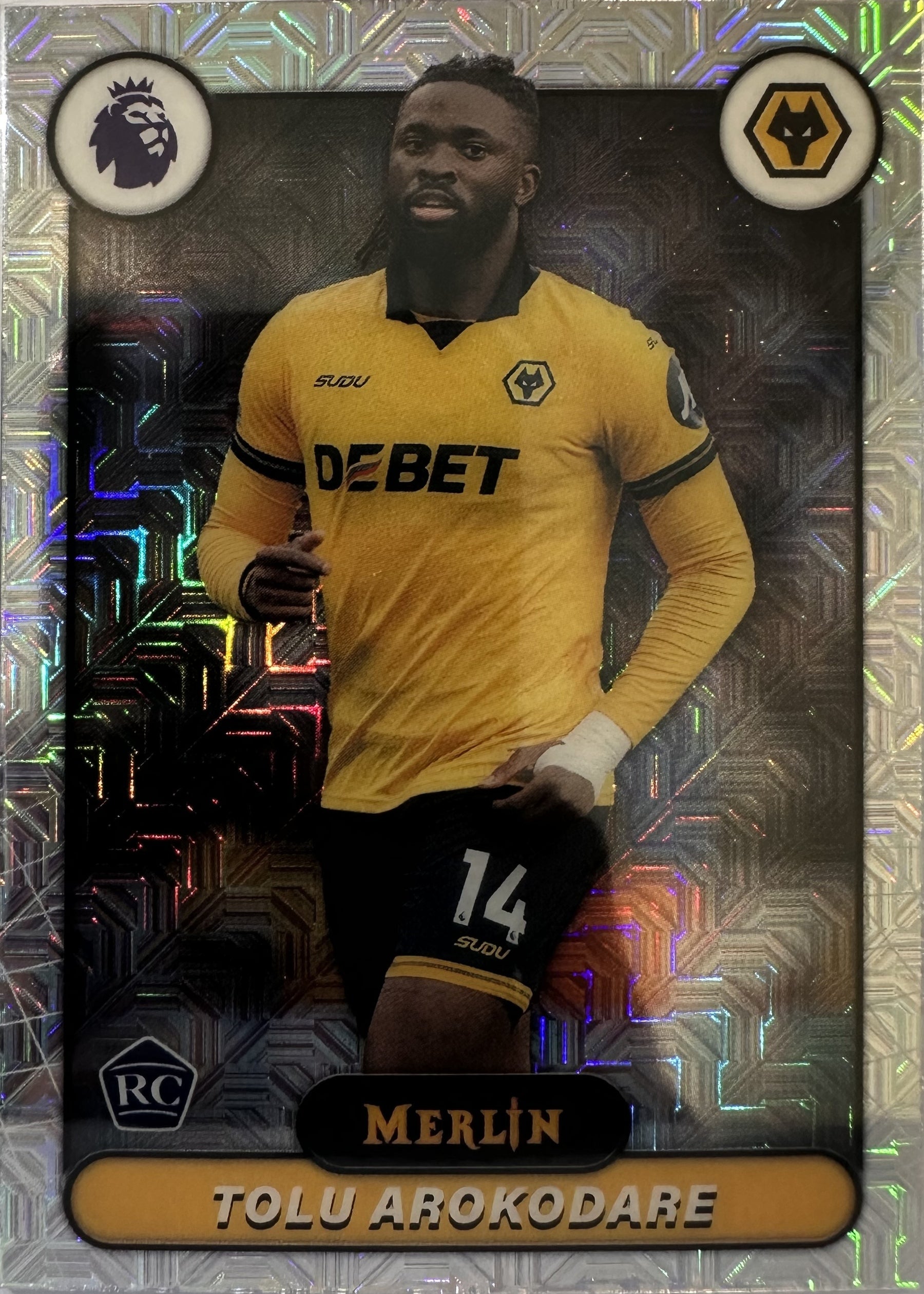 Tolu Arokodare - 2025-26 Topps Merlin Premier League (Mojo Refractor RC) [191] - voorkant
