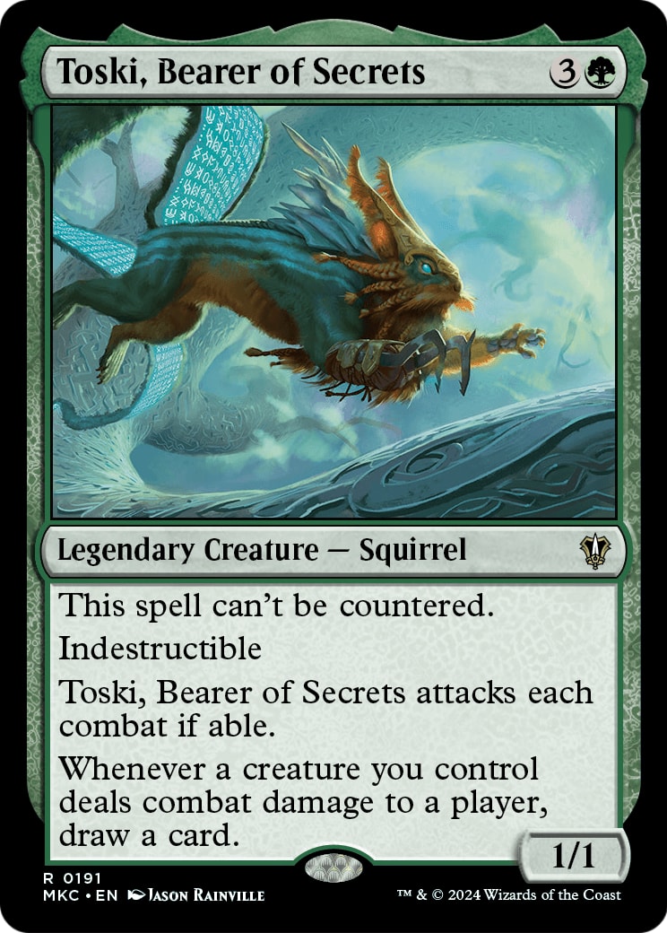 Toski, Bearer of Secrets – Commander: Murders at Karlov Manor 191 – Magic: The Gathering single card | Lichcards Hoofdafbeelding