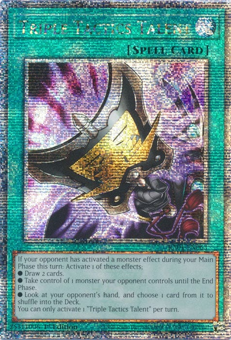 Triple Tactics Talent - RA01-EN063 - Quarter Century Secret Rare - 1st Edition