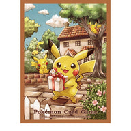 Pokémon Sleeves - Pikachu's Gift (64 stuks, Japans, Triplet Beat) – het volledige ontwerp van de sleeve (officiële afbeelding Pokémon Center Japan)