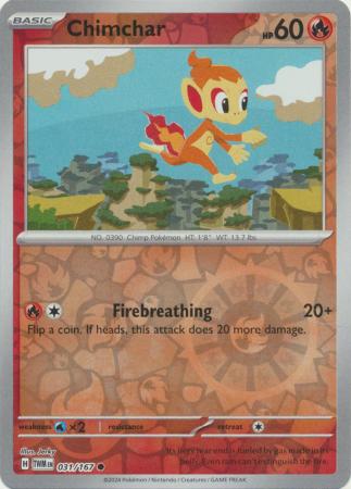 Twilight Masquerade - 031/167 - Chimchar - Reverse Holo