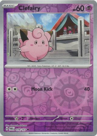 Twilight Masquerade - 078/167 - Clefairy - Reverse Holo