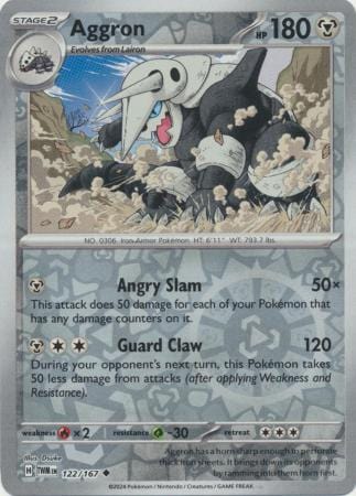 Twilight Masquerade - 122/167 - Aggron - Reverse Holo