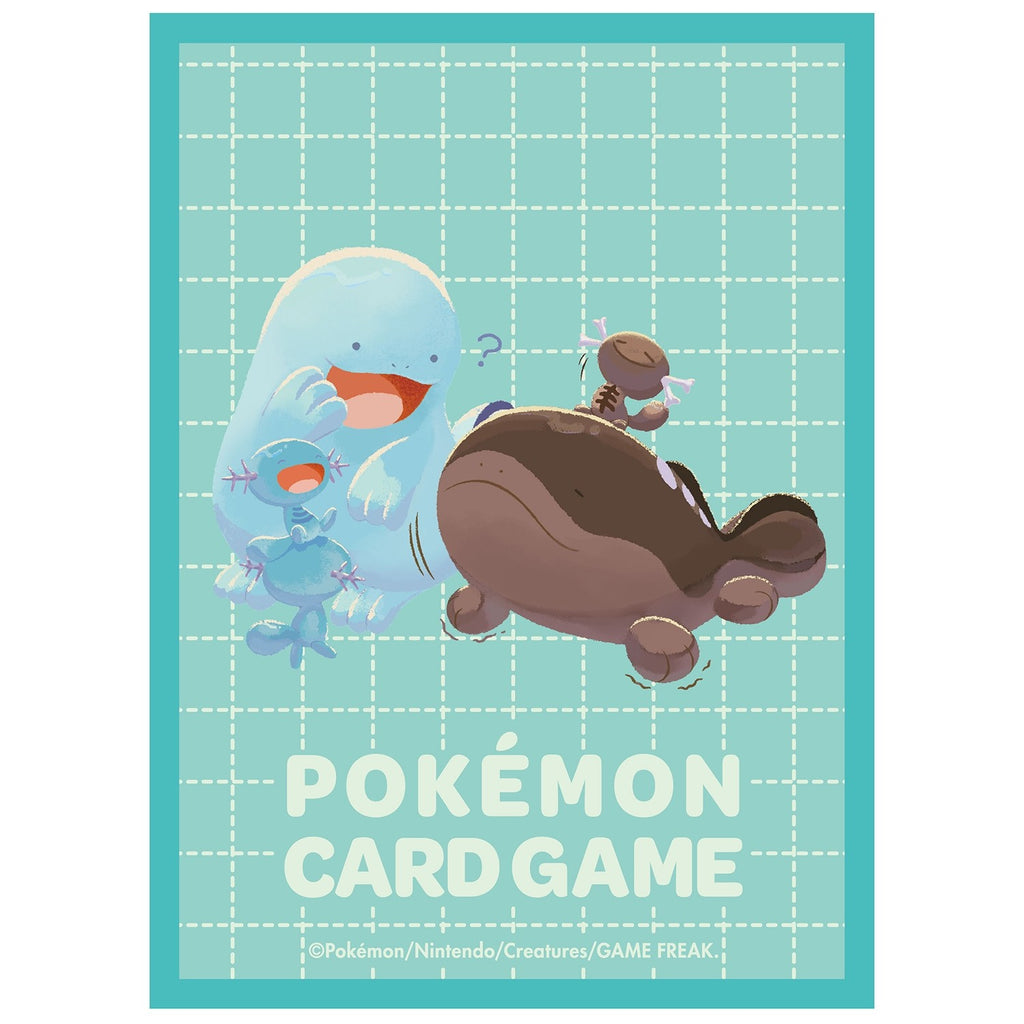 Pokémon Sleeves - Two of a Kind: Quagsire & Clodsire (64 stuks, Japans) – het volledige ontwerp van de sleeve (officiële afbeelding Pokémon Center Japan)