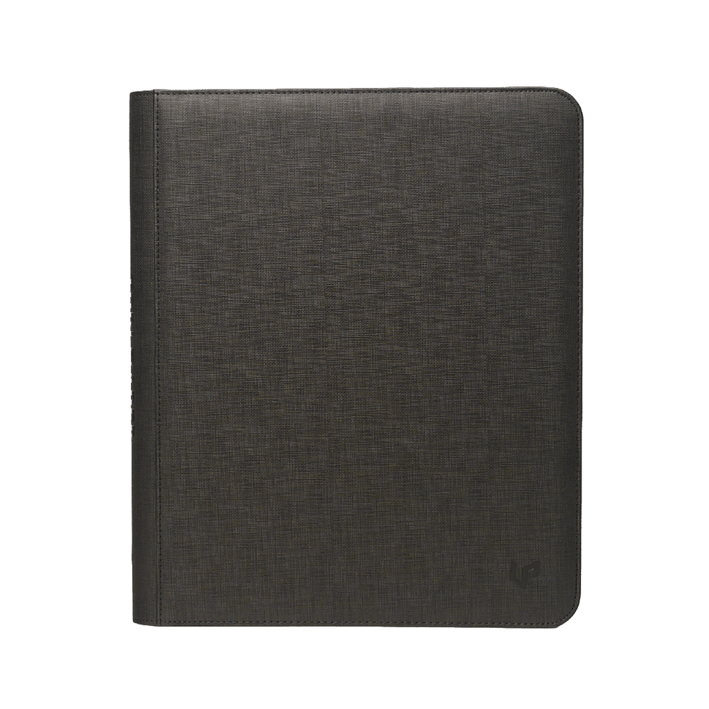 Ultra PRO 9-Pocket Zippered Toploader Premium PRO-Binder zwart voorkant