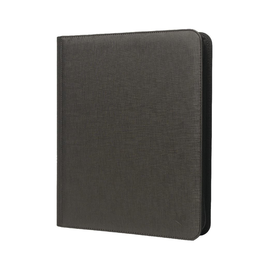 Ultra PRO 9-Pocket Zippered Toploader Premium PRO-Binder zwart schuin