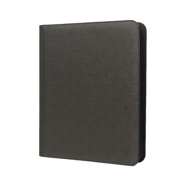 Ultra PRO 9-Pocket Zippered Toploader Premium PRO-Binder zwart schuin
