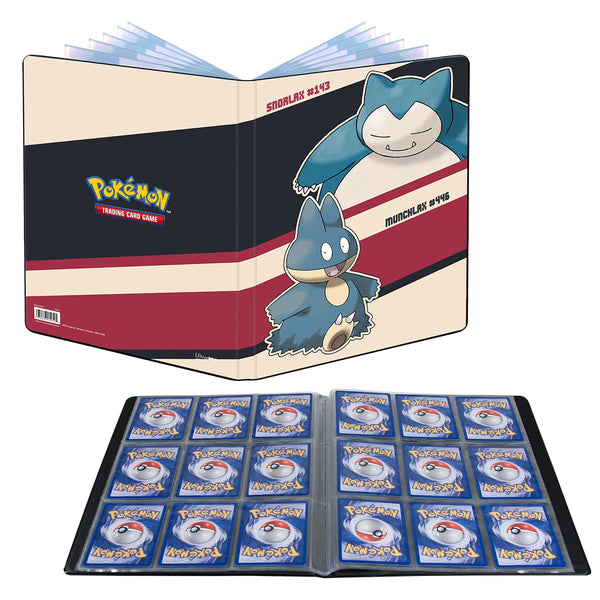Binnenkant van de Snorlax en Munchlax portfolio met negen kaarten per pagina | Lichcards