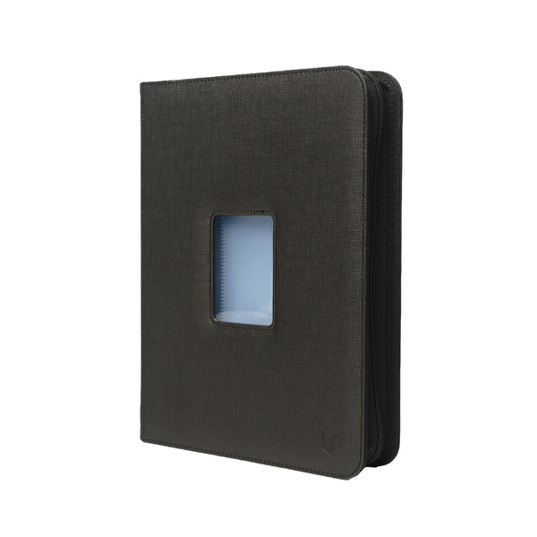 Ultra PRO 9-Pocket Zippered Window Premium PRO-Binder zwart schuin | Lichcards