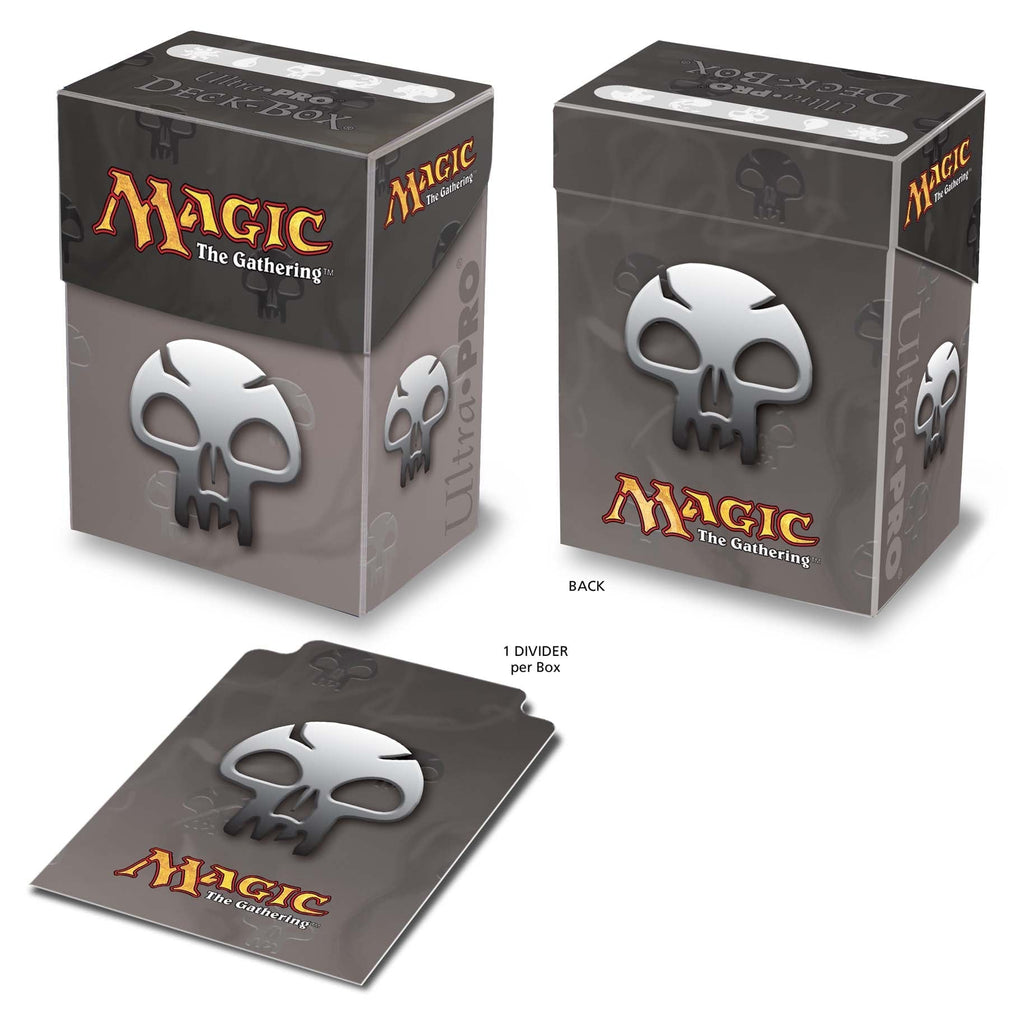 Ultra PRO Mana 1 Black Deck Box – voorzijde, achterzijde en divider