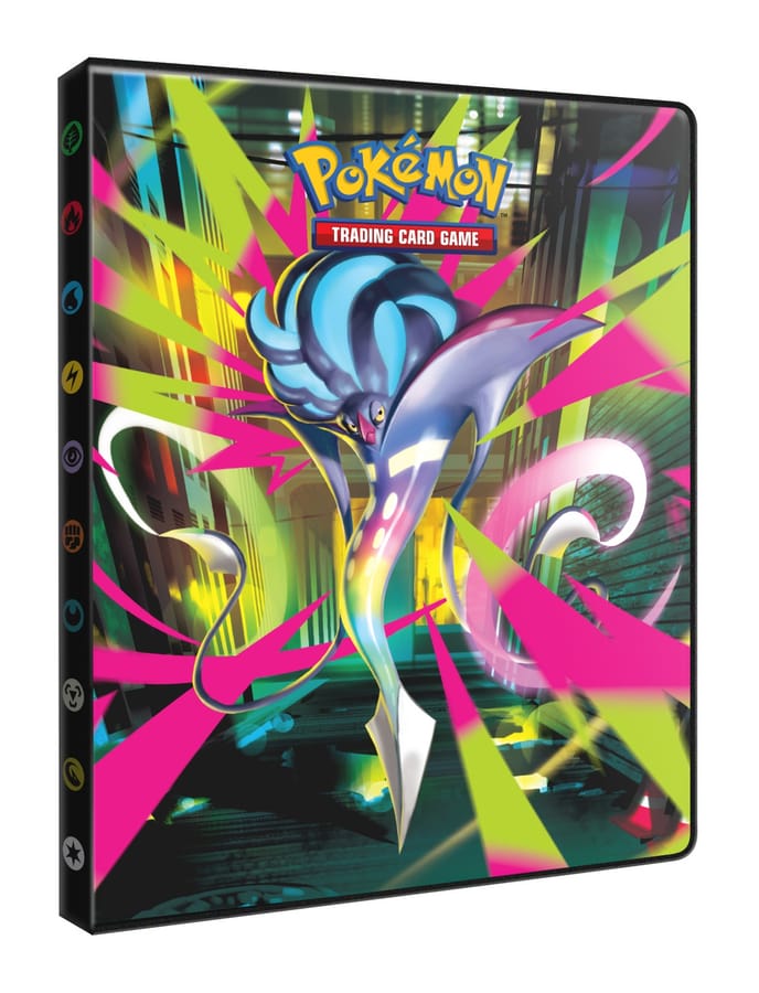 Ultra PRO Pokémon Delta Reign 4-Pocket Portfolio schuin van voren met Mega Malamar