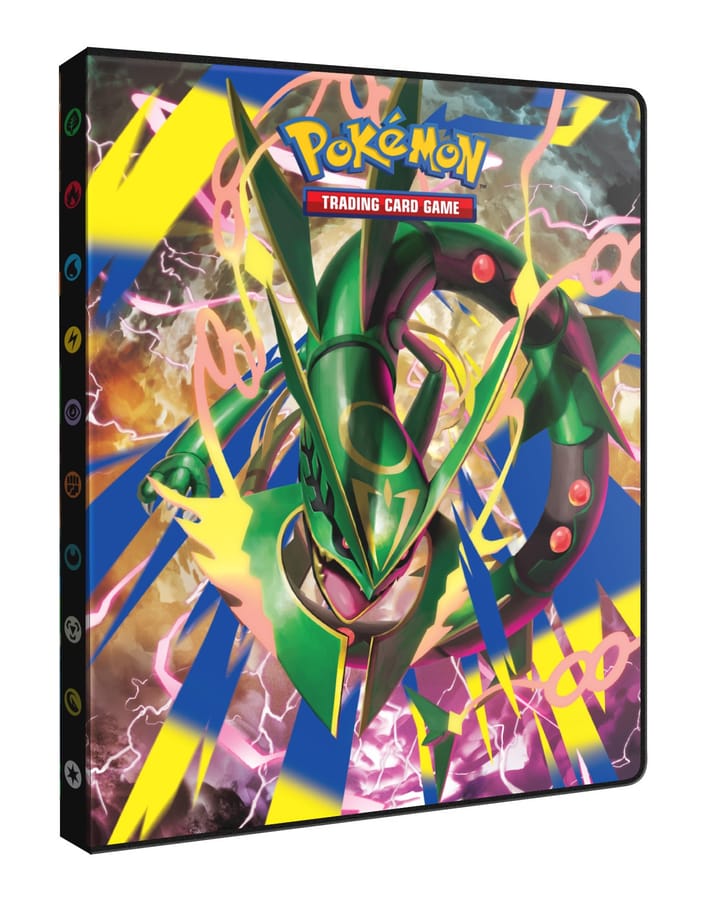 Ultra PRO Pokémon Delta Reign 9-Pocket Portfolio schuin van voren met Mega Rayquaza