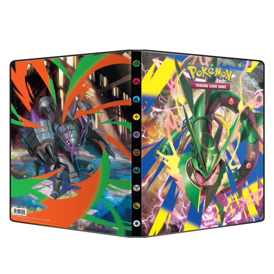 Volledige omslag van de Ultra PRO Pokémon Delta Reign 9-Pocket Portfolio met Mega Rayquaza en Mega Golisopod