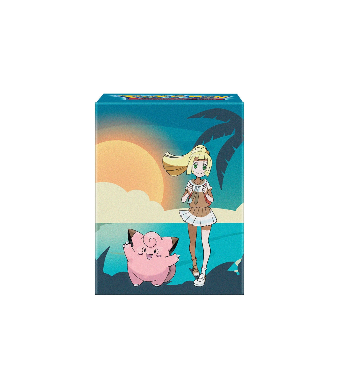 Gesloten Ultra PRO Pokémon Lillie en Clefairy deckbox 100+ met strandillustratie Hoofdafbeelding