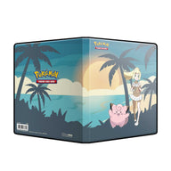 Aufgeklappter Außenumschlag der Lillie und Clefairy 4-Pocket Sammelmappe, Vorder- und Rückseite
