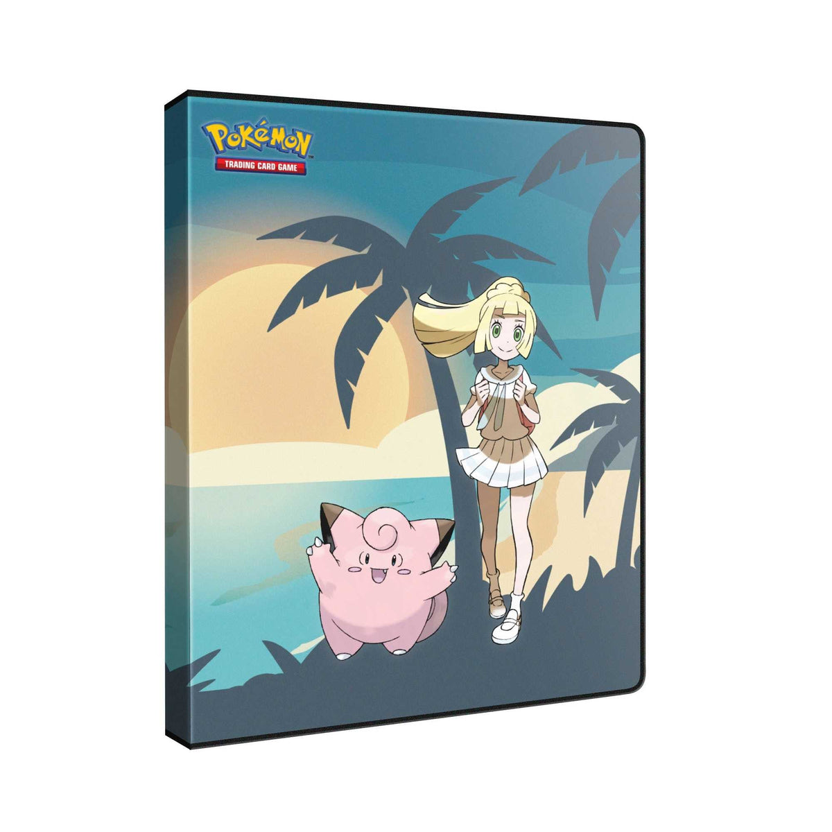 Ultra PRO Pokémon Lillie und Clefairy 9-Pocket Sammelmappe, Vorderseite schräg gesehen