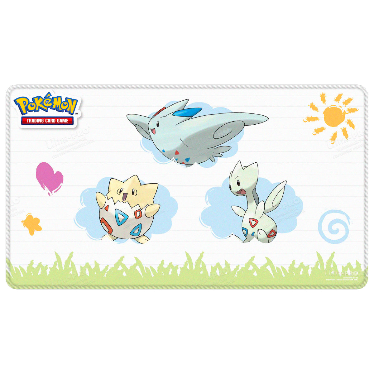 Ultra PRO Pokémon Togepi Evolutions stitched playmat met Togepi, Togetic en Togekiss
