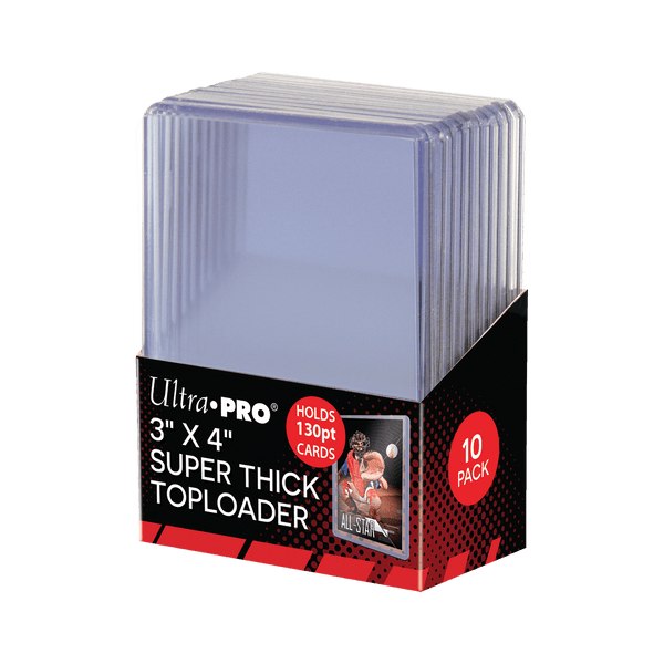 Ultra PRO Super Thick 130PT Toploaders verpakking met 10 stuks