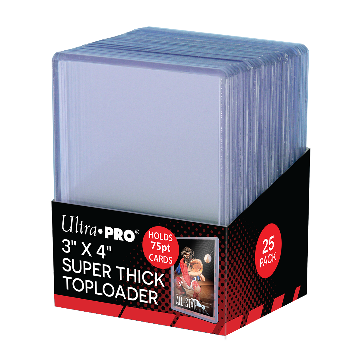 Ultra PRO 3 x 4 inch Super Thick 75PT Toploaders productfoto