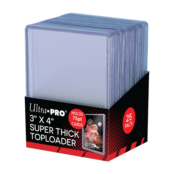 Ultra PRO Super Thick 75PT Toploaders verpakking met 25 stuks
