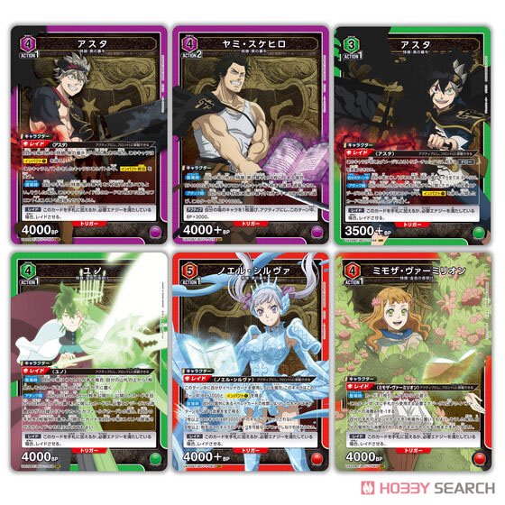 Union Arena Black Clover UA20BT kaarten met Asta Yami Yuno Noelle en Mimosa