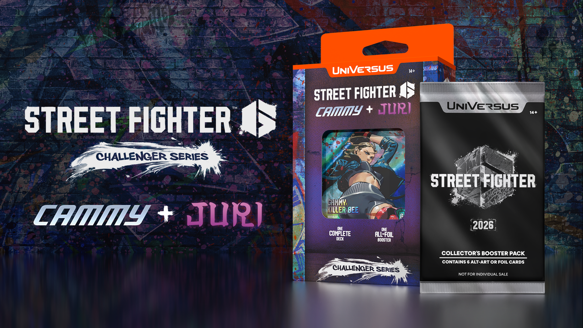 Offizielles Bild der Cammy + Juri Deckverpackung mit dem enthaltenen Street Fighter 6 Collector Booster