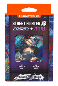 Front of the English UniVersus Street Fighter 6 Challenger Series 2 Cammy + Juri deck packaging