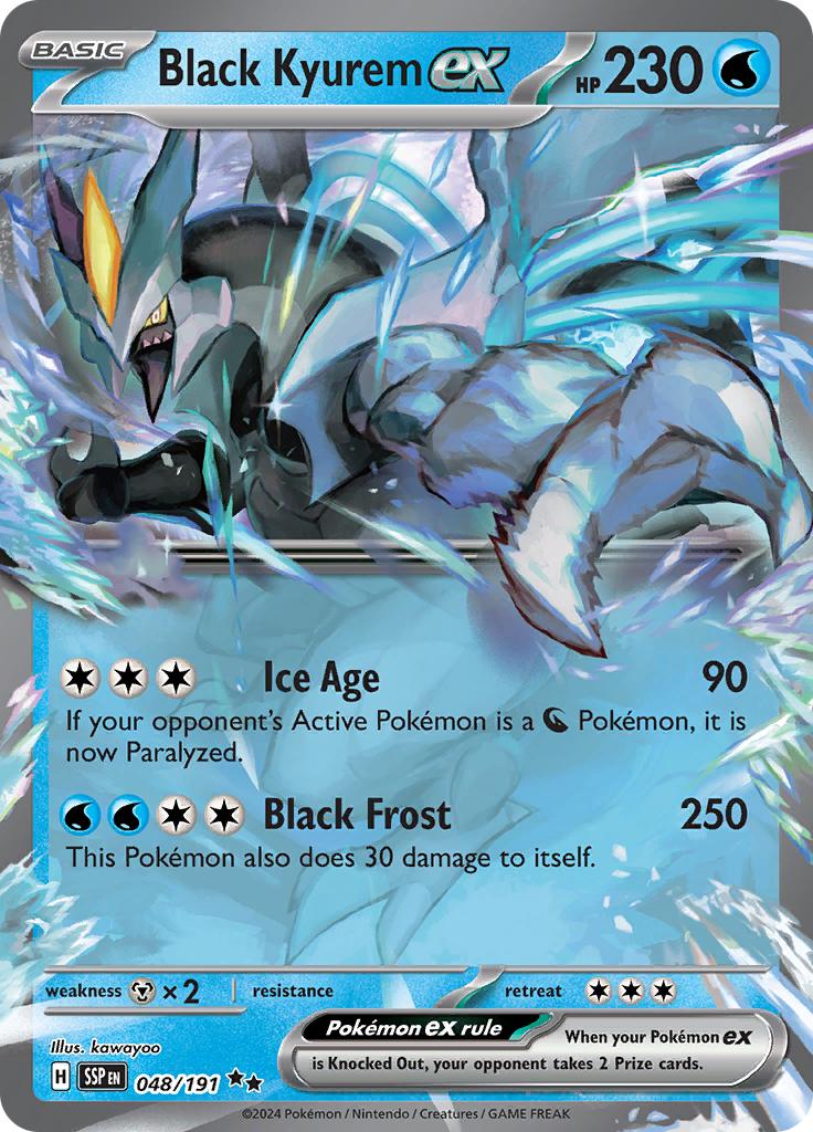 Pokémon-kaart Black Kyurem ex 048/191 Double Rare uit de set Surging Sparks Hoofdafbeelding