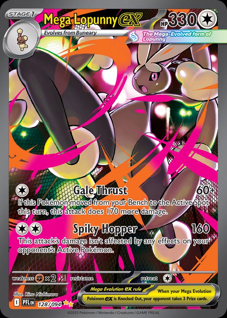 Pokémon-kaart Mega Lopunny ex 128/94 Special Illustration Rare uit de set Phantasmal Flames