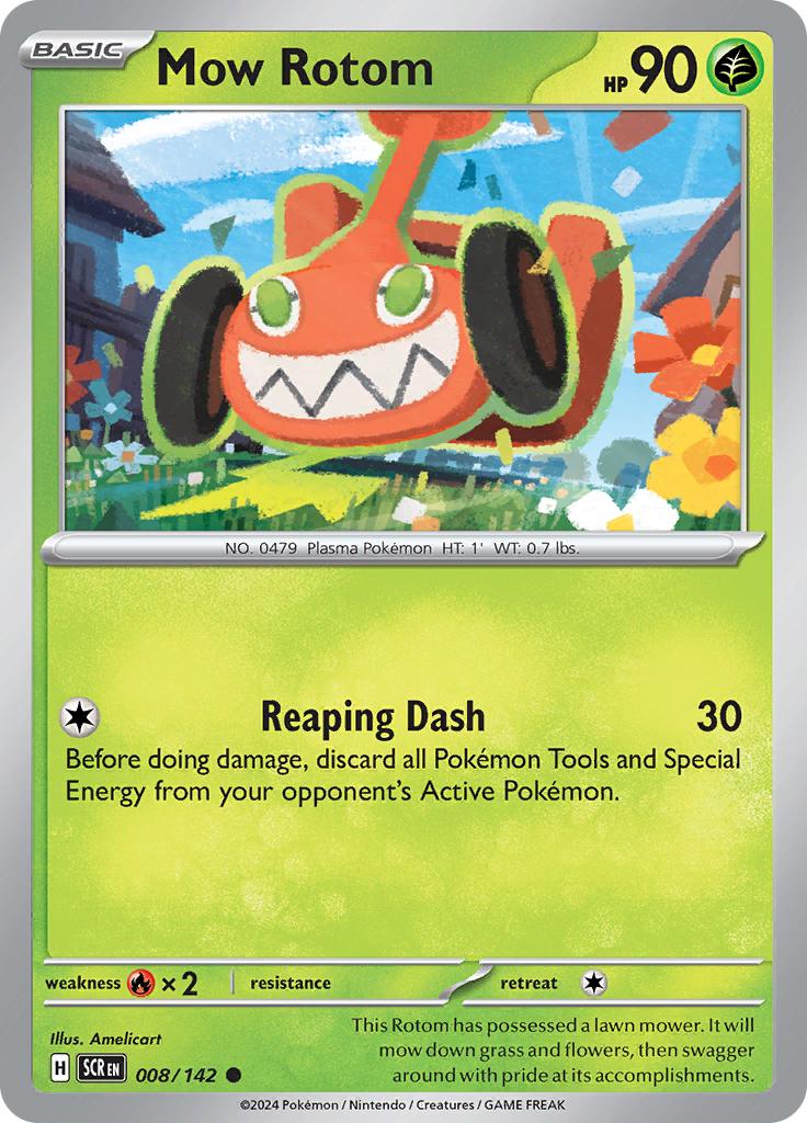 Pokémon-kaart Mow Rotom 008/142 Common uit de set Stellar Crown