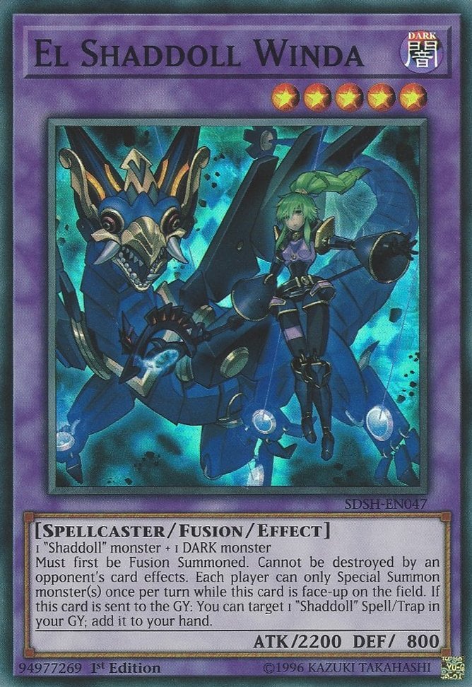 Yu-Gi-Oh!-kaart El Shaddoll Winda SDSH-EN047 Super Rare uit Structure Deck: Shaddoll Showdown