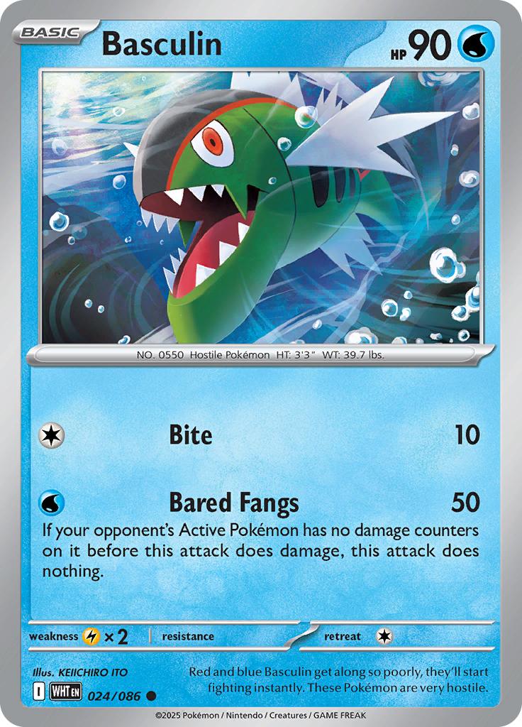Pokémon-kaart Basculin 024/086 Common uit de set White Flare