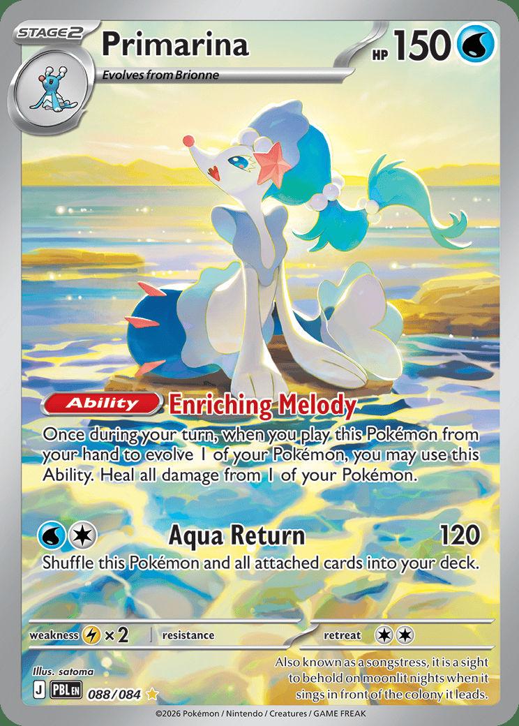 Pokémon-kaart Primarina 88/84 Illustration Rare uit de set Pitch Black