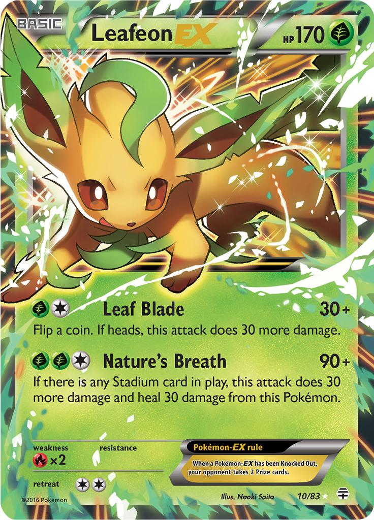 Pokémon-kaart Leafeon EX 10/83 Ultra Rare uit de set Generations