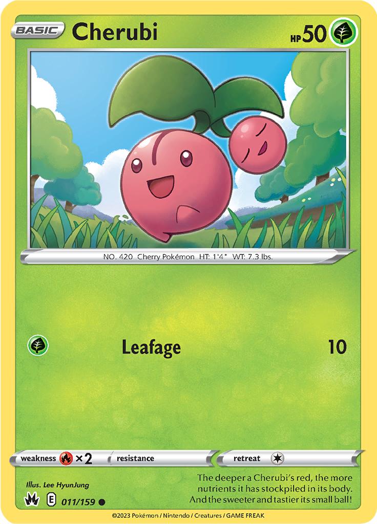 Pokémon-kaart Cherubi 011/159 Common uit de set Crown Zenith