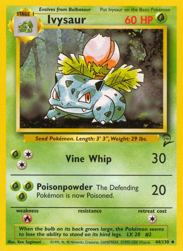 Pokémon-kaart Ivysaur 44/130 Uncommon uit de set Base Set 2 Image principale du produit