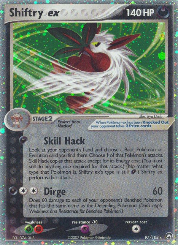 Pokémon-kaart Shiftry ex 97/108 Ultra Rare uit de set EX Power Keepers Imagen principal del producto