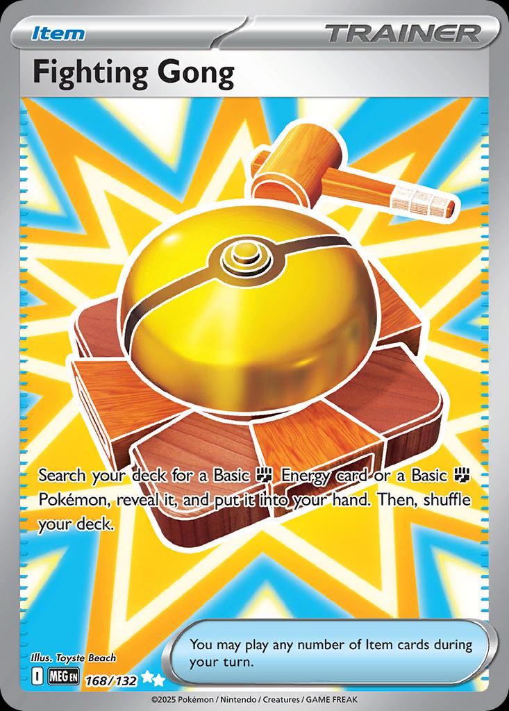Pokémon-kaart Fighting Gong 168/132 Ultra Rare uit de set Mega Evolution Hoofdafbeelding