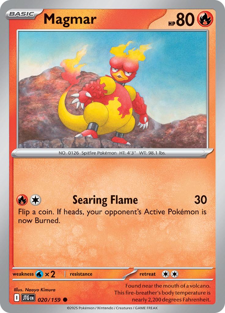 Pokémon-kaart Magmar 20/159 Common uit de set Journey Together