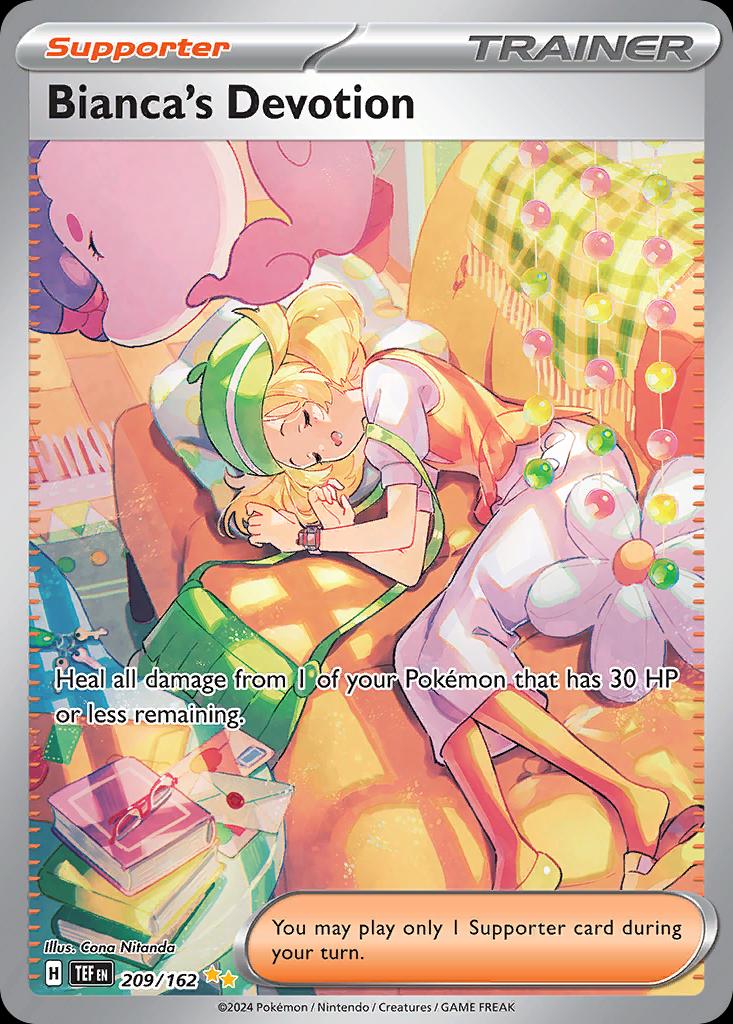 Pokémon-kaart Bianca's Devotion 209/162 Special Illustration Rare uit de set Temporal Forces