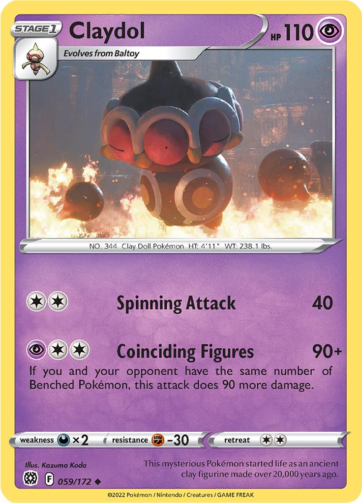 Pokémon-kaart Claydol 059/172 Uncommon uit de set Brilliant Stars