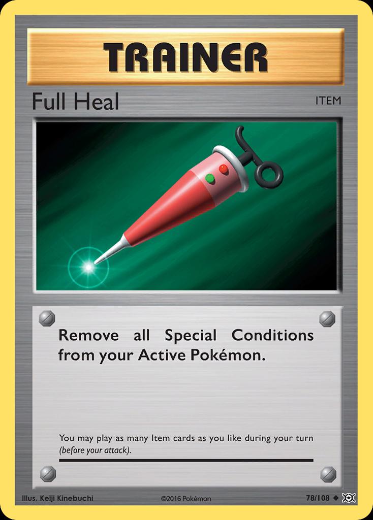 Pokémon-kaart Full Heal 78/108 Uncommon uit de set Evolutions