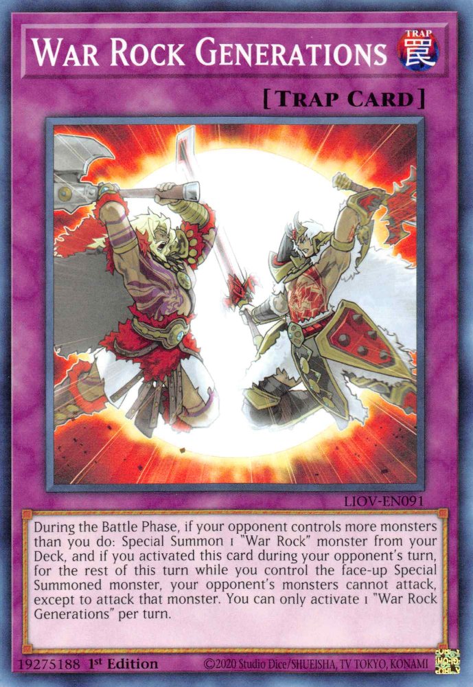 Yu-Gi-Oh!-kaart War Rock Generations LIOV-EN091 Common uit Lightning Overdrive Immagine principale del prodotto