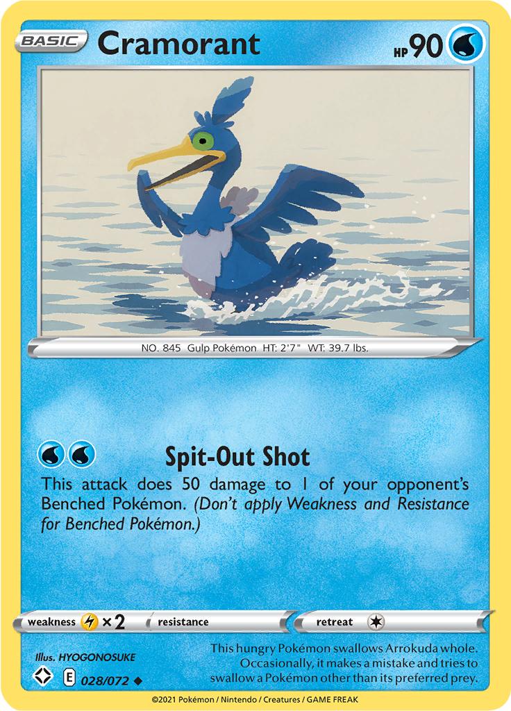 Pokémon-kaart Cramorant 028/072 Uncommon uit de set Shining Fates